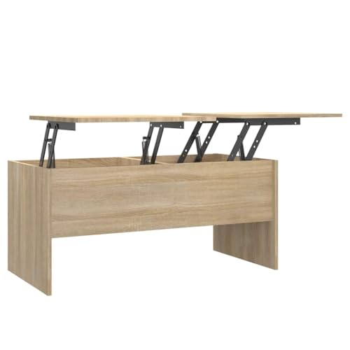 homiuse Couchtisch Esstisch Höhenverstellbar Beistelltisch Wohnzimmermöbel Inneneinrichtung Modernes Design Sonoma-Eiche 102x50,5x46,5 cm homiuse Couchtisch Esstisch Höhenverstellbar Beistelltisch Wohnzimmermöbel Inneneinrichtung Modernes Design Sonoma-Eiche 102x50,5x46,5 cm von homiuse