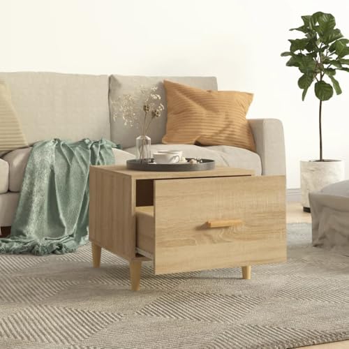 homiuse Couchtisch Esstisch Multifunktionale Wohnzimmermöbel Beistelltisch Inneneinrichtung Modernes Design Sonoma-Eiche 50x50x40 cm homiuse Couchtisch Esstisch Multifunktionale Wohnzimmermöbel Beistelltisch Inneneinrichtung Modernes Design Sonoma-Eiche 50x50x40 cm von homiuse