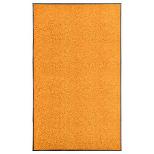 homiuse Fußmatte Waschbar Orange 90x150 cm Schmutzfangmatte Rechteckig Türmatte Schuhmatte Trendigen Bodenmatte Teppich Flur Läufer rutschfest Ideal für Den Innen- Und Außenbereich Bequem Langlebig von homiuse