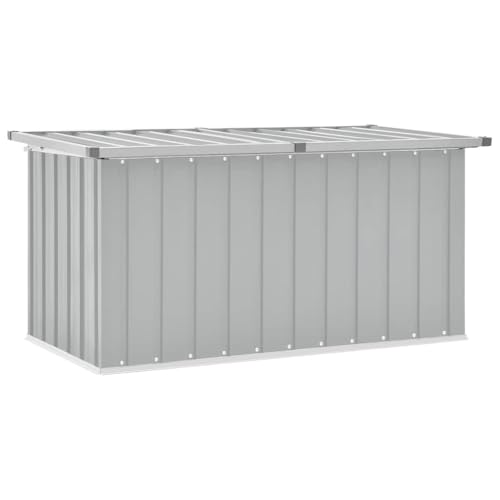 homiuse Gartenbox Kissenbox Aufbewahrungsbox Aufbewahrungsschrank Garten wasserdichte Kissenbox Outdoor wasserdichte Gartenbox klein verzinkter Stahl Scharnierdeckel grau 129 x 67 x 65 cm homiuse Gartenbox Kissenbox Aufbewahrungsbox Aufbewahrungsschrank Garten wasserdichte Kissenbox Outdoor wasserdichte Gartenbox klein verzinkter Stahl Scharnierdeckel grau 129 x 67 x 65 cm von homiuse