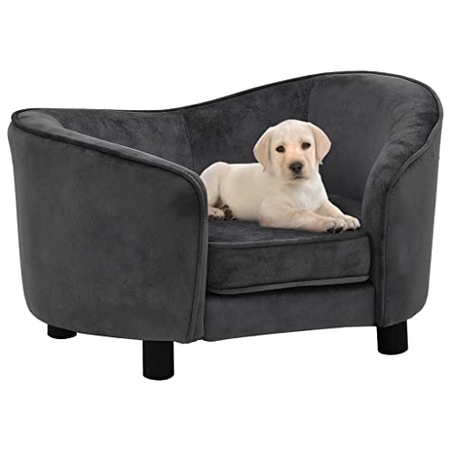 homiuse Hundesofa Dunkelgrau 69x49x40 cm Plüsch Hundebett Katzenbett Hundebett MittelgroßE Hunde Hundekorb Hundebett Kleine Hundebett Waschbar Katzen Bettchen Erwachsene Katzen und Kleinere Hunde von homiuse