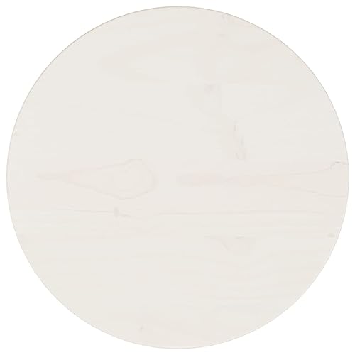 homiuse Massivholz Kiefer Holzplatte Massiv Holzplatte Rund Tischplatte Ersatzteil für Esstisch Couchtisch Garten Tische Langlebig Leicht Reinigen Eleganter Stil Weiß Ø30x2,5 cm von homiuse