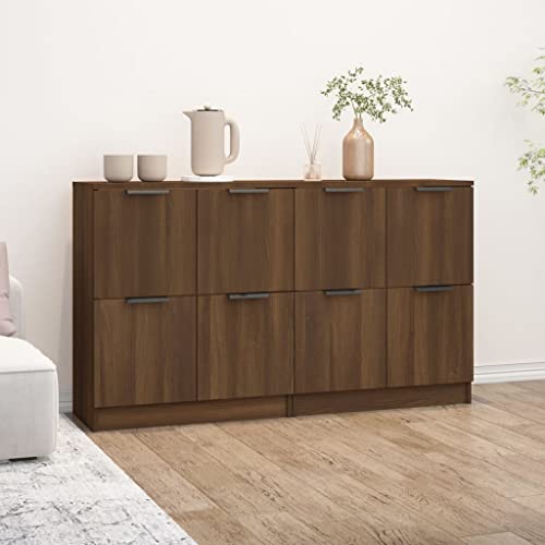homiuse Sideboard aus Holz 2 STK. Beistellschrank Multifunktionale Möbel für Wohnzimmer Schlafzimmer Büro oder Flur Minimalistischen Design Braun Eichen-Optik 60x30x70 cm homiuse Sideboard aus Holz 2 STK. Beistellschrank Multifunktionale Möbel für Wohnzimmer Schlafzimmer Büro oder Flur Minimalistischen Design Braun Eichen-Optik 60x30x70 cm von homiuse