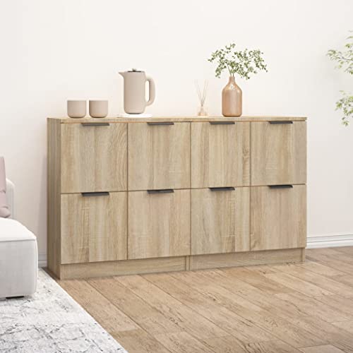 homiuse Sideboard aus Holz 2 STK. Beistellschrank Multifunktionale Möbel für Wohnzimmer Schlafzimmer Büro oder Flur Minimalistischen Design Sonoma-Eiche 60x30x70 cm homiuse Sideboard aus Holz 2 STK. Beistellschrank Multifunktionale Möbel für Wohnzimmer Schlafzimmer Büro oder Flur Minimalistischen Design Sonoma-Eiche 60x30x70 cm von homiuse