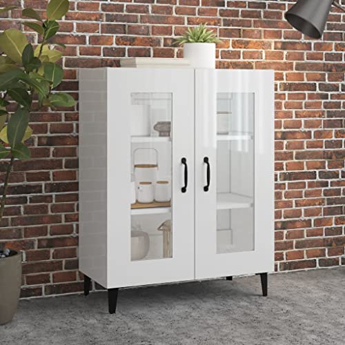 homiuse Sideboard aus Holz Beistellschrank Multifunktionale Möbel für Schlafzimmer Wohnzimmer Büro oder Flur Minimalistischen Design Hochglanz-Weiß 69,5x34x90 cm homiuse Sideboard aus Holz Beistellschrank Multifunktionale Möbel für Schlafzimmer Wohnzimmer Büro oder Flur Minimalistischen Design Hochglanz-Weiß 69,5x34x90 cm von homiuse