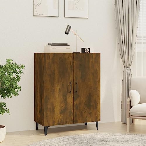 homiuse Sideboard aus Holz Beistellschrank Multifunktionale Möbel für Schlafzimmer Wohnzimmer Büro oder Flur Minimalistischen Design Räuchereiche 70x34x90 cm von homiuse