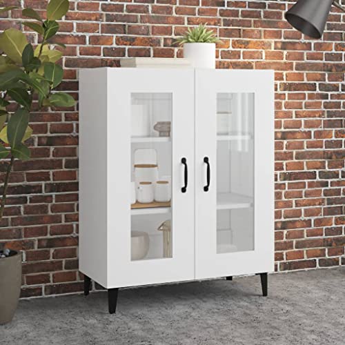 homiuse Sideboard aus Holz Beistellschrank Multifunktionale Möbel für Schlafzimmer Wohnzimmer Büro oder Flur Minimalistischen Design Weiß 69,5x34x90 cm von homiuse