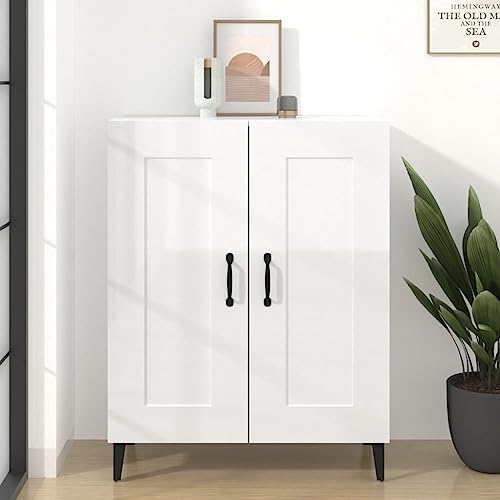 homiuse Sideboard aus Holz Beistellschrank Multifunktionale Möbel für Wohnzimmer Büro Schlafzimmer oder Flur Minimalistischen Design Hochglanz-Weiß 69,5x34x90 cm homiuse Sideboard aus Holz Beistellschrank Multifunktionale Möbel für Wohnzimmer Büro Schlafzimmer oder Flur Minimalistischen Design Hochglanz-Weiß 69,5x34x90 cm von homiuse