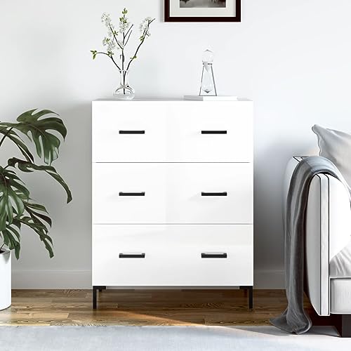 homiuse Sideboard aus Holz Beistellschrank Multifunktionale Möbel für Wohnzimmer Büro oder Flur Minimalistischen Design Hochglanz-Weiß 69,5x34x90 cm homiuse Sideboard aus Holz Beistellschrank Multifunktionale Möbel für Wohnzimmer Büro oder Flur Minimalistischen Design Hochglanz-Weiß 69,5x34x90 cm von homiuse