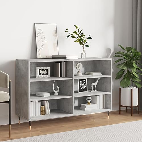 homiuse Sideboard aus Holz Beistellschrank Multifunktionale Möbel für Wohnzimmer Schlafzimmer Büro oder Flur Minimalistischen Design Betongrau 103,5x35x70 cm homiuse Sideboard aus Holz Beistellschrank Multifunktionale Möbel für Wohnzimmer Schlafzimmer Büro oder Flur Minimalistischen Design Betongrau 103,5x35x70 cm von homiuse