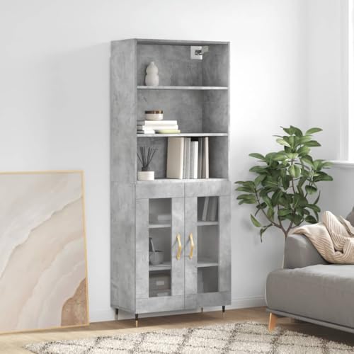 homiuse Sideboard aus Holz Beistellschrank Multifunktionale Möbel für Wohnzimmer Schlafzimmer Büro oder Flur Minimalistischen Design Betongrau 69,5x34x180 cm homiuse Sideboard aus Holz Beistellschrank Multifunktionale Möbel für Wohnzimmer Schlafzimmer Büro oder Flur Minimalistischen Design Betongrau 69,5x34x180 cm von homiuse