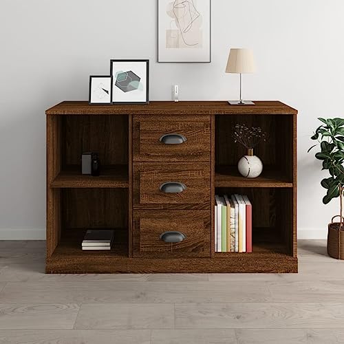 homiuse Sideboard aus Holz Beistellschrank Multifunktionale Möbel für Wohnzimmer Schlafzimmer Büro oder Flur Minimalistischen Design Braun Eichen-Optik 104,5x35,5x67,5 cm homiuse Sideboard aus Holz Beistellschrank Multifunktionale Möbel für Wohnzimmer Schlafzimmer Büro oder Flur Minimalistischen Design Braun Eichen-Optik 104,5x35,5x67,5 cm von homiuse