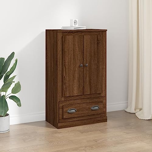 homiuse Sideboard aus Holz Beistellschrank Multifunktionale Möbel für Wohnzimmer Schlafzimmer Büro oder Flur Minimalistischen Design Braun Eichen-Optik 60x35,5x103,5 cm homiuse Sideboard aus Holz Beistellschrank Multifunktionale Möbel für Wohnzimmer Schlafzimmer Büro oder Flur Minimalistischen Design Braun Eichen-Optik 60x35,5x103,5 cm von homiuse