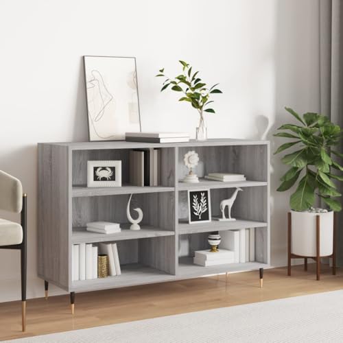 homiuse Sideboard aus Holz Beistellschrank Multifunktionale Möbel für Wohnzimmer Schlafzimmer Büro oder Flur Minimalistischen Design Grau Sonoma 103,5x35x70 cm homiuse Sideboard aus Holz Beistellschrank Multifunktionale Möbel für Wohnzimmer Schlafzimmer Büro oder Flur Minimalistischen Design Grau Sonoma 103,5x35x70 cm von homiuse