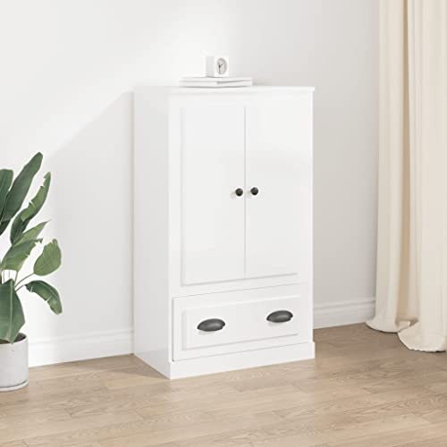 homiuse Sideboard aus Holz Beistellschrank Multifunktionale Möbel für Wohnzimmer Schlafzimmer Büro oder Flur Minimalistischen Design Hochglanz-Weiß 60x35,5x103,5 cm homiuse Sideboard aus Holz Beistellschrank Multifunktionale Möbel für Wohnzimmer Schlafzimmer Büro oder Flur Minimalistischen Design Hochglanz-Weiß 60x35,5x103,5 cm von homiuse