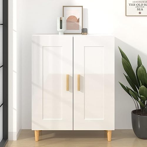 homiuse Sideboard aus Holz Beistellschrank Multifunktionale Möbel für Wohnzimmer Schlafzimmer Büro oder Flur Minimalistischen Design Hochglanz-Weiß 69,5x34x90 cm homiuse Sideboard aus Holz Beistellschrank Multifunktionale Möbel für Wohnzimmer Schlafzimmer Büro oder Flur Minimalistischen Design Hochglanz-Weiß 69,5x34x90 cm von homiuse