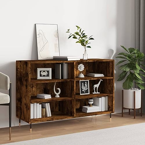 homiuse Sideboard aus Holz Beistellschrank Multifunktionale Möbel für Wohnzimmer Schlafzimmer Büro oder Flur Minimalistischen Design Räuchereiche 103,5x35x70 cm homiuse Sideboard aus Holz Beistellschrank Multifunktionale Möbel für Wohnzimmer Schlafzimmer Büro oder Flur Minimalistischen Design Räuchereiche 103,5x35x70 cm von homiuse