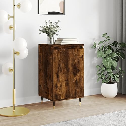 homiuse Sideboard aus Holz Beistellschrank Multifunktionale Möbel für Wohnzimmer Schlafzimmer Büro oder Flur Minimalistischen Design Räuchereiche 40x35x70 cm von homiuse