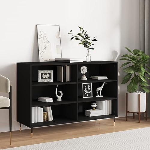 homiuse Sideboard aus Holz Beistellschrank Multifunktionale Möbel für Wohnzimmer Schlafzimmer Büro oder Flur Minimalistischen Design Schwarz 103,5x35x70 cm homiuse Sideboard aus Holz Beistellschrank Multifunktionale Möbel für Wohnzimmer Schlafzimmer Büro oder Flur Minimalistischen Design Schwarz 103,5x35x70 cm von homiuse
