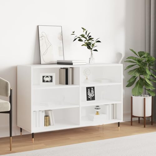 homiuse Sideboard aus Holz Beistellschrank Multifunktionale Möbel für Wohnzimmer Schlafzimmer Büro oder Flur Minimalistischen Design Weiß 103,5x35x70 cm homiuse Sideboard aus Holz Beistellschrank Multifunktionale Möbel für Wohnzimmer Schlafzimmer Büro oder Flur Minimalistischen Design Weiß 103,5x35x70 cm von homiuse