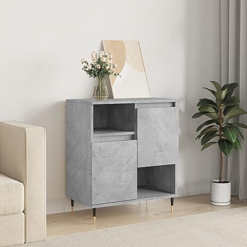 homiuse Sideboard aus Holz Beistellschrank Multifunktionale Möbel für Wohnzimmer Schlafzimmer oder Flur Minimalistischen Design Betongrau 60x35x70 cm homiuse Sideboard aus Holz Beistellschrank Multifunktionale Möbel für Wohnzimmer Schlafzimmer oder Flur Minimalistischen Design Betongrau 60x35x70 cm von homiuse
