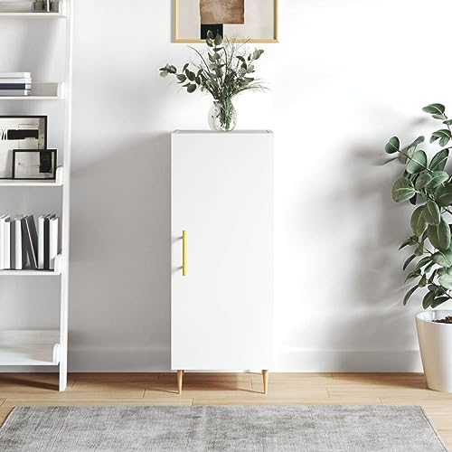 homiuse Sideboard aus Holz Beistellschrank Multifunktionale Möbel für Wohnzimmer Schlafzimmer oder Flur Minimalistischen Design Hochglanz-Weiß 34,5x34x90 cm homiuse Sideboard aus Holz Beistellschrank Multifunktionale Möbel für Wohnzimmer Schlafzimmer oder Flur Minimalistischen Design Hochglanz-Weiß 34,5x34x90 cm von homiuse