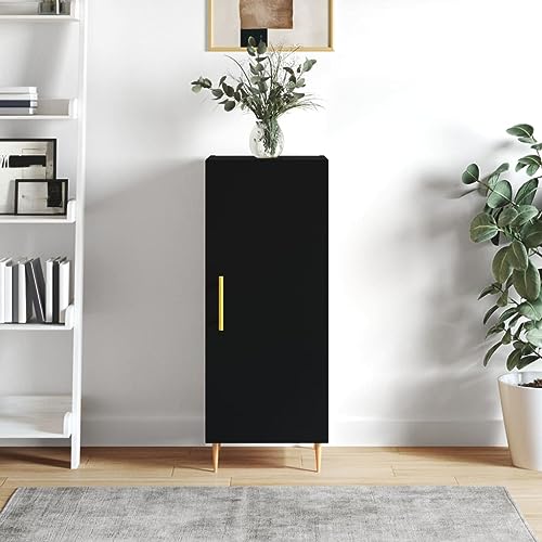 homiuse Sideboard aus Holz Beistellschrank Multifunktionale Möbel für Wohnzimmer Schlafzimmer oder Flur Minimalistischen Design Schwarz 34,5x34x90 cm homiuse Sideboard aus Holz Beistellschrank Multifunktionale Möbel für Wohnzimmer Schlafzimmer oder Flur Minimalistischen Design Schwarz 34,5x34x90 cm von homiuse