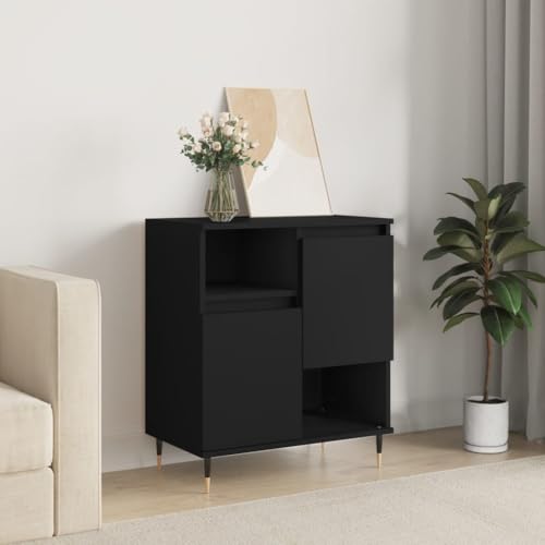homiuse Sideboard aus Holz Beistellschrank Multifunktionale Möbel für Wohnzimmer Schlafzimmer oder Flur Minimalistischen Design Schwarz 60x35x70 cm homiuse Sideboard aus Holz Beistellschrank Multifunktionale Möbel für Wohnzimmer Schlafzimmer oder Flur Minimalistischen Design Schwarz 60x35x70 cm von homiuse