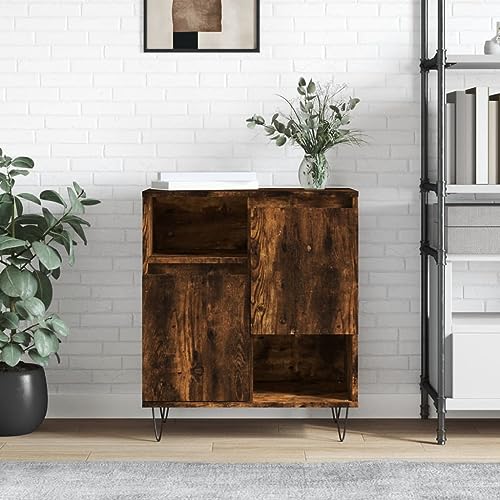 homiuse Sideboard aus Holz Beistellschrank für Wohnzimmer Schlafzimmer oder Flur Multifunktionale Möbel Minimalistischen Design Räuchereiche 60x35x70 cm homiuse Sideboard aus Holz Beistellschrank für Wohnzimmer Schlafzimmer oder Flur Multifunktionale Möbel Minimalistischen Design Räuchereiche 60x35x70 cm von homiuse