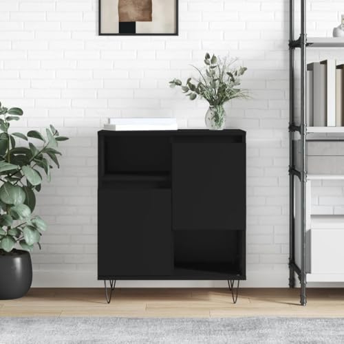 homiuse Sideboard aus Holz Beistellschrank für Wohnzimmer Schlafzimmer oder Flur Multifunktionale Möbel Minimalistischen Design Schwarz 60x35x70 cm homiuse Sideboard aus Holz Beistellschrank für Wohnzimmer Schlafzimmer oder Flur Multifunktionale Möbel Minimalistischen Design Schwarz 60x35x70 cm von homiuse