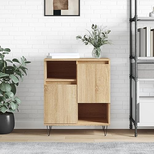 homiuse Sideboard aus Holz Beistellschrank für Wohnzimmer Schlafzimmer oder Flur Multifunktionale Möbel Minimalistischen Design Sonoma-Eiche 60x35x70 cm homiuse Sideboard aus Holz Beistellschrank für Wohnzimmer Schlafzimmer oder Flur Multifunktionale Möbel Minimalistischen Design Sonoma-Eiche 60x35x70 cm von homiuse