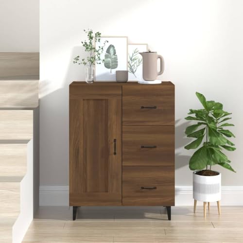homiuse Sideboard aus Holz Multifunktionale Möbel Beistellschrank für Schlafzimmer Wohnzimmer Büro oder Flur Minimalistischen Design Braun Eichen-Optik 69,5x34x90 cm homiuse Sideboard aus Holz Multifunktionale Möbel Beistellschrank für Schlafzimmer Wohnzimmer Büro oder Flur Minimalistischen Design Braun Eichen-Optik 69,5x34x90 cm von homiuse
