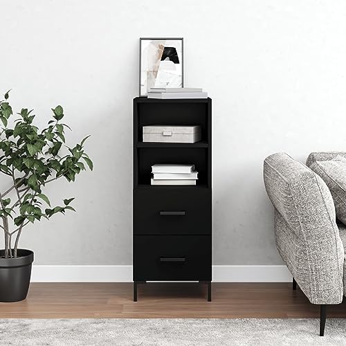 homiuse Sideboard aus Holz Multifunktionale Möbel Beistellschrank für Schlafzimmer Wohnzimmer Büro oder Flur Minimalistischen Design Schwarz 34,5x34x90 cm homiuse Sideboard aus Holz Multifunktionale Möbel Beistellschrank für Schlafzimmer Wohnzimmer Büro oder Flur Minimalistischen Design Schwarz 34,5x34x90 cm von homiuse