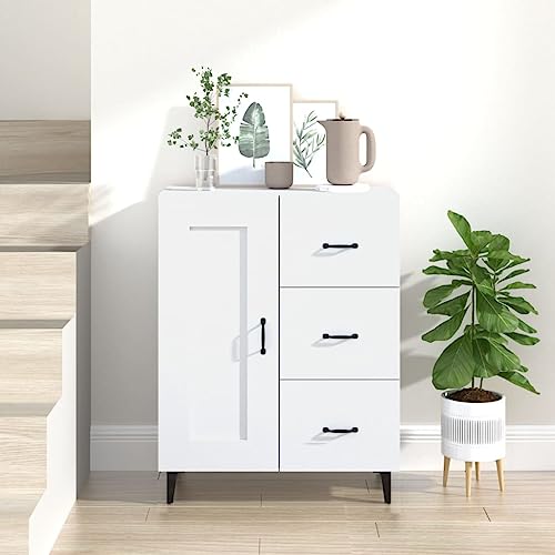 homiuse Sideboard aus Holz Multifunktionale Möbel Beistellschrank für Schlafzimmer Wohnzimmer Büro oder Flur Minimalistischen Design Weiß 69,5x34x90 cm homiuse Sideboard aus Holz Multifunktionale Möbel Beistellschrank für Schlafzimmer Wohnzimmer Büro oder Flur Minimalistischen Design Weiß 69,5x34x90 cm von homiuse