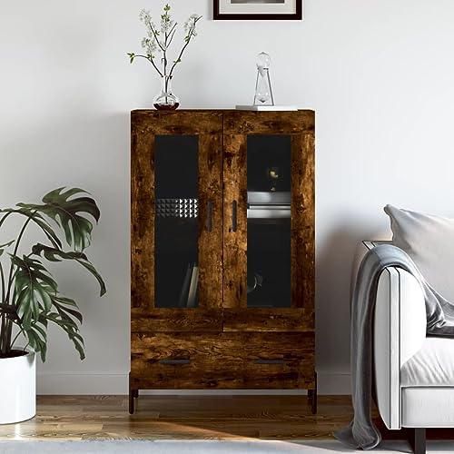 homiuse Sideboard aus Holz Multifunktionale Möbel Beistellschrank für Schlafzimmer Wohnzimmer oder Flur Minimalistischen Design Räuchereiche 69,5x31x115 cm homiuse Sideboard aus Holz Multifunktionale Möbel Beistellschrank für Schlafzimmer Wohnzimmer oder Flur Minimalistischen Design Räuchereiche 69,5x31x115 cm von homiuse