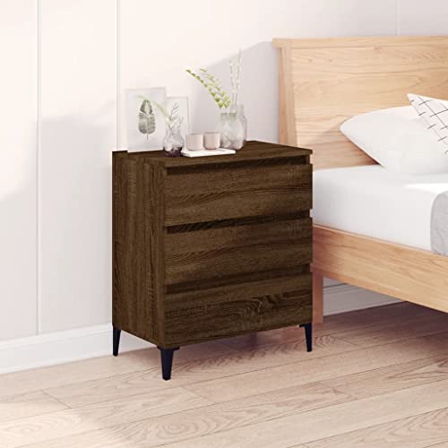 homiuse Sideboard aus Holz Multifunktionale Möbel Beistellschrank für Wohnzimmer Schlafzimmer Büro oder Flur Minimalistischen Design Braun Eichen-Optik 60x35x70 cm von homiuse