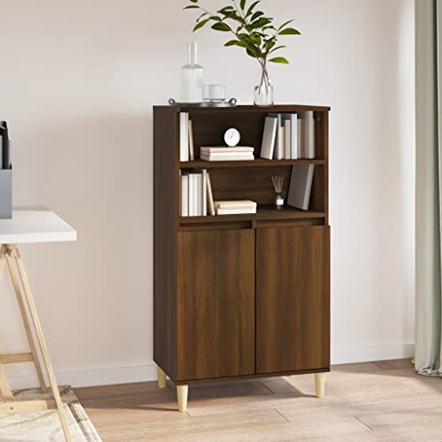 homiuse Sideboard aus Holz Multifunktionale Möbel Beistellschrank für Wohnzimmer Schlafzimmer Büro oder Flur Minimalistischen Design Braun Eichen-Optik 60x36x110 cm homiuse Sideboard aus Holz Multifunktionale Möbel Beistellschrank für Wohnzimmer Schlafzimmer Büro oder Flur Minimalistischen Design Braun Eichen-Optik 60x36x110 cm von homiuse