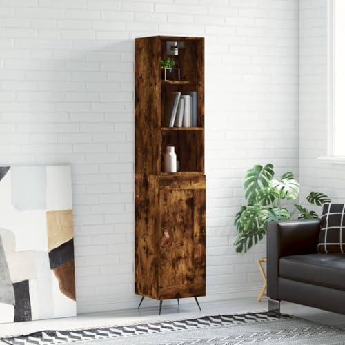 homiuse Sideboard aus Holz Multifunktionale Möbel Beistellschrank für Wohnzimmer Schlafzimmer Büro oder Flur Minimalistischen Design Räuchereiche 34,5x34x180 cm homiuse Sideboard aus Holz Multifunktionale Möbel Beistellschrank für Wohnzimmer Schlafzimmer Büro oder Flur Minimalistischen Design Räuchereiche 34,5x34x180 cm von homiuse