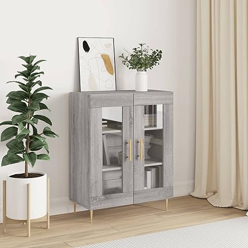 homiuse Sideboard aus Holz Multifunktionale Möbel für Schlafzimmer Wohnzimmer Büro oder Flur Beistellschrank Minimalistischen Design Grau Sonoma 69,5x34x90 cm homiuse Sideboard aus Holz Multifunktionale Möbel für Schlafzimmer Wohnzimmer Büro oder Flur Beistellschrank Minimalistischen Design Grau Sonoma 69,5x34x90 cm von homiuse