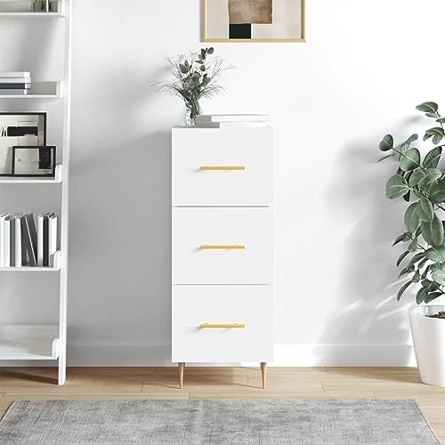 homiuse Sideboard aus Holz Multifunktionale Möbel für Wohnzimmer Schlafzimmer Büro oder Flur Beistellschrank Minimalistischen Design Weiß 34,5x34x90 cm homiuse Sideboard aus Holz Multifunktionale Möbel für Wohnzimmer Schlafzimmer Büro oder Flur Beistellschrank Minimalistischen Design Weiß 34,5x34x90 cm von homiuse