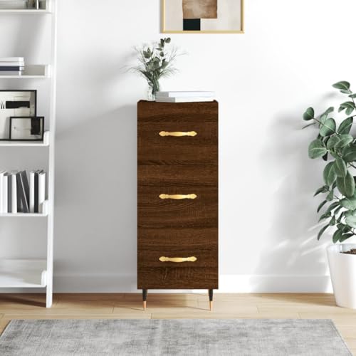 homiuse Sideboard aus Holz Multifunktionale Möbel für Wohnzimmer Schlafzimmer Büro oder Flur Minimalistischen Design Beistellschrank Braun Eichen-Optik 34,5x34x90 cm homiuse Sideboard aus Holz Multifunktionale Möbel für Wohnzimmer Schlafzimmer Büro oder Flur Minimalistischen Design Beistellschrank Braun Eichen-Optik 34,5x34x90 cm von homiuse