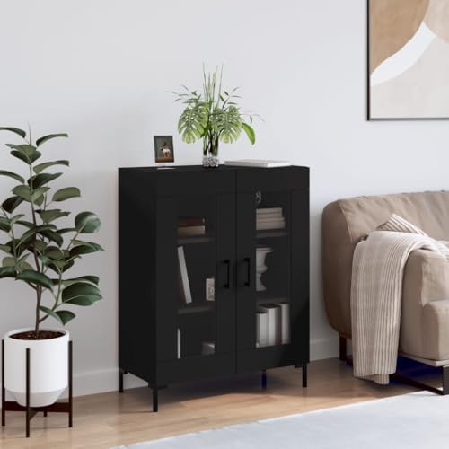 homiuse Sideboard aus Holz Multifunktionale Möbel für Wohnzimmer Schlafzimmer Büro oder Flur Minimalistischen Design Beistellschrank Schwarz 69,5x34x90 cm homiuse Sideboard aus Holz Multifunktionale Möbel für Wohnzimmer Schlafzimmer Büro oder Flur Minimalistischen Design Beistellschrank Schwarz 69,5x34x90 cm von homiuse