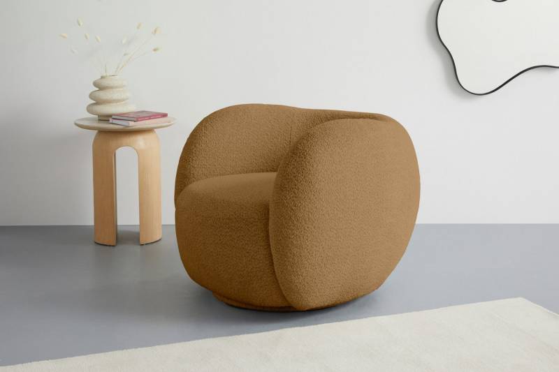 homsy by Ana Johnson Sessel Pebbla, exklusiver, formschöner Designsessel, Drehsessel, Mit oder ohne Drehfunktion, in Luxus-Microfaser oder Chenille von homsy by Ana Johnson