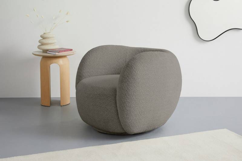 homsy by Ana Johnson Sessel Pebbla, exklusiver, formschöner Designsessel, Drehsessel, Mit oder ohne Drehfunktion, in Luxus-Microfaser oder Chenille von homsy by Ana Johnson