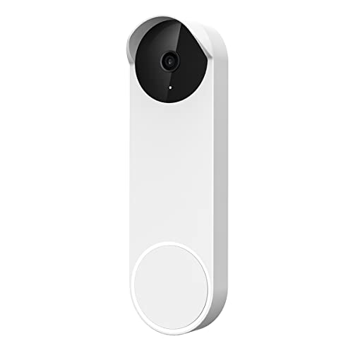 honecumi Silikonhülle für Google Nest Türklingel (akkubetriebene), Silikon Cover Case Schutzhülle Regenschutz Kompatibel mit Google Nest Doorbell (Batterieversion), Türklingel Gehäuse Zubehör,Weiß von honecumi