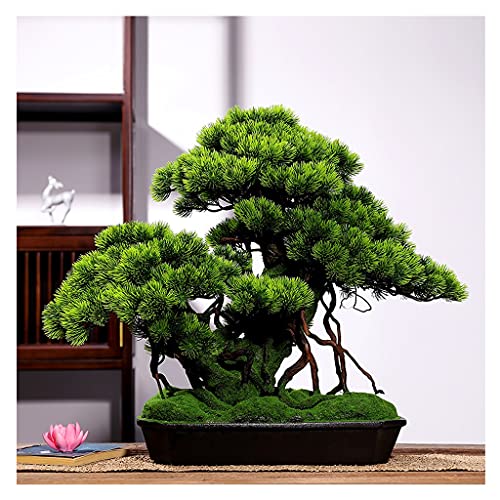 hongbanlemp Kunstbonsai Künstliche Bonsai-Baum Wohnzimmer Simulationsanlage Bonsai Indoor Große Gefälschende Baumschmuck Zen grün Pflanzen Topf Ornamente 22,0 Zoll Kunstpflanze (Size : C) von hongbanlemp