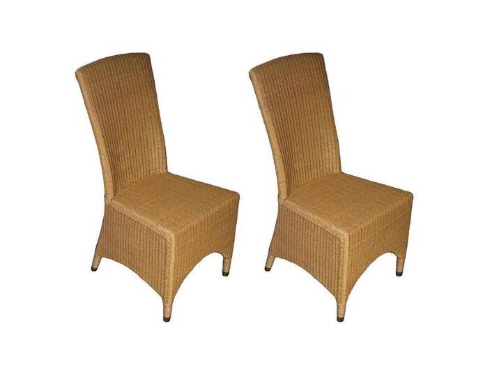 2x Set Rattan Stuhl Loom Rostock Natur Esszimmerstuhl Armlehnenstuhl Küchenstuhl von hood.de