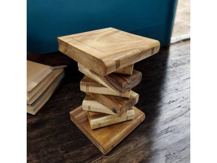 Beistelltisch Holz Bücher Stapel Hocker Podest Blumen Nachttisch massiv Tisch Beistelltisch Holz Bücher Stapel Hocker Podest Blumen Nachttisch massiv Tisch von hood.de
