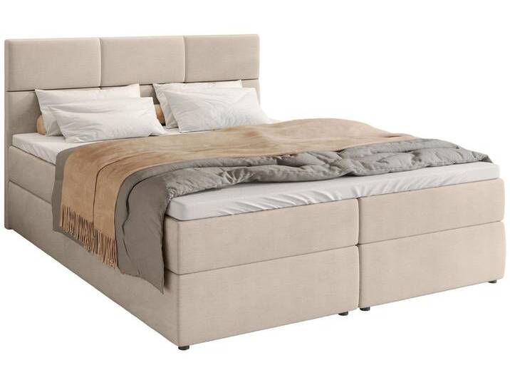 Boxspringbett BOSTON mit 2 Bettkästen, Doppelbett 140/160/180x200 cm Bonell + Topper von hood.de