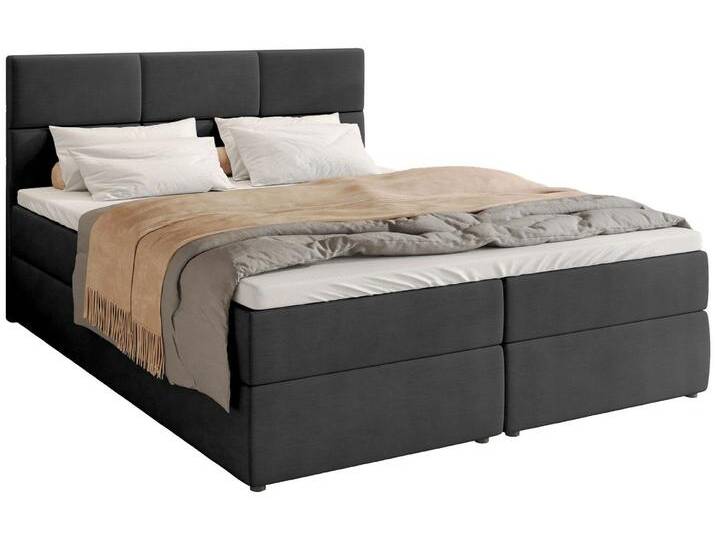 Boxspringbett BOSTON mit 2 Bettkästen, Doppelbett 140/160/180x200 cm Bonell + Topper von hood.de